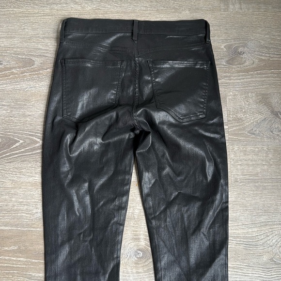 AGolde Sophie cropped High Rise Skinny Coated Wax Jeans 29 - Picture 11 of 12